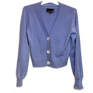 Broadway 38 Pastel Cropped Cardigan Small